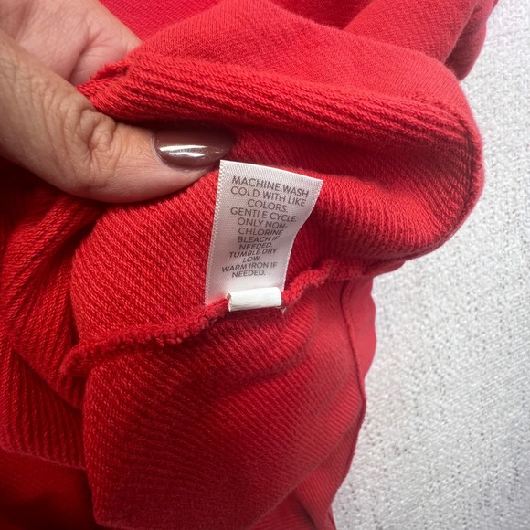 Jill Women's Red Cotton Short Sleeve Top Sailor‎ Collar V Neck Casual Blouse - Picture 9 of 9